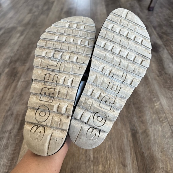 Sorel Roaming NL3594-125 White Leather Buckle Slip On Slide Sandals - Picture 5 of 10